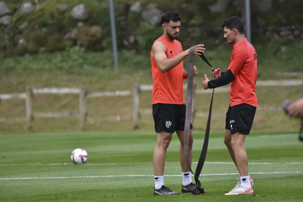 Primer entrenamiento de la SD Huesca.