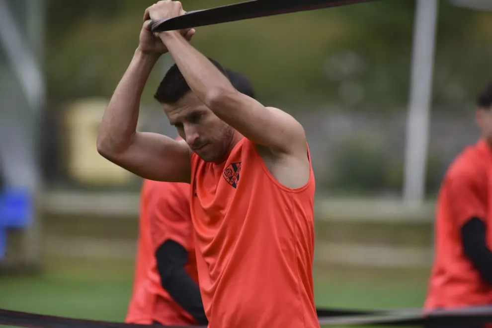 Primer entrenamiento de la SD Huesca.