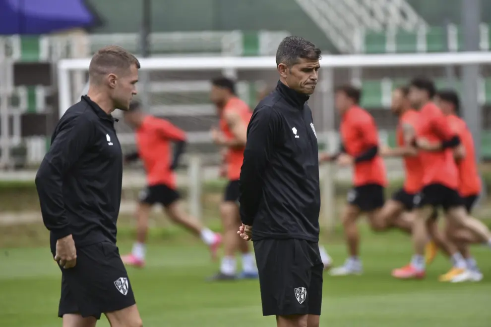 Primer entrenamiento de la SD Huesca.