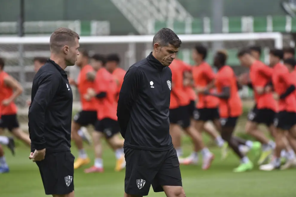 Primer entrenamiento de la SD Huesca.