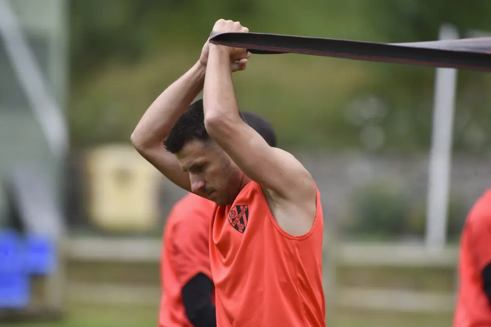 Primer entrenamiento de la SD Huesca.