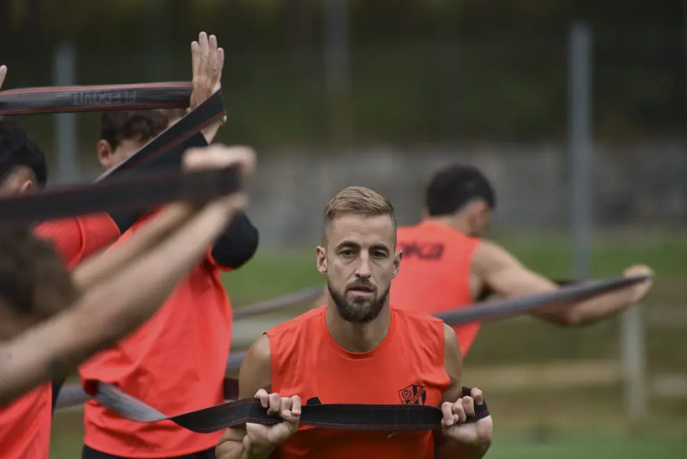 Primer entrenamiento de la SD Huesca.