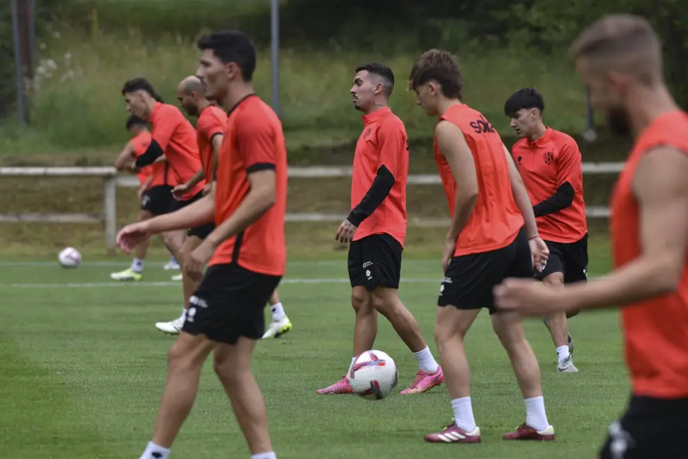 Primer entrenamiento de la SD Huesca.