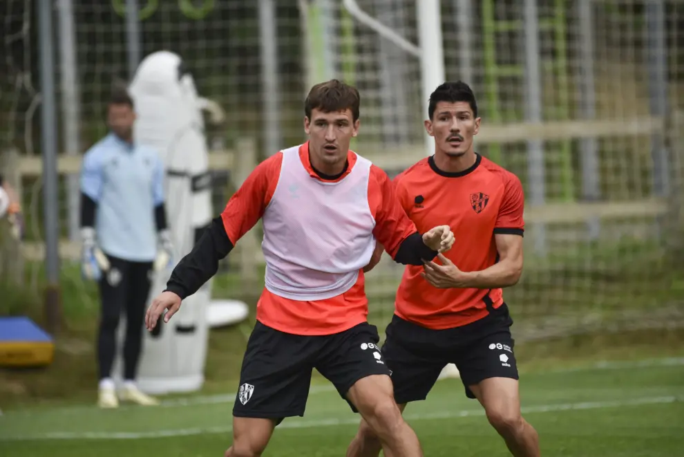 Primer entrenamiento de la SD Huesca.