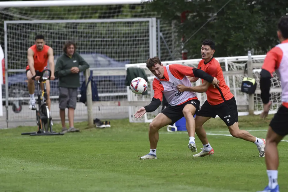 Primer entrenamiento de la SD Huesca.