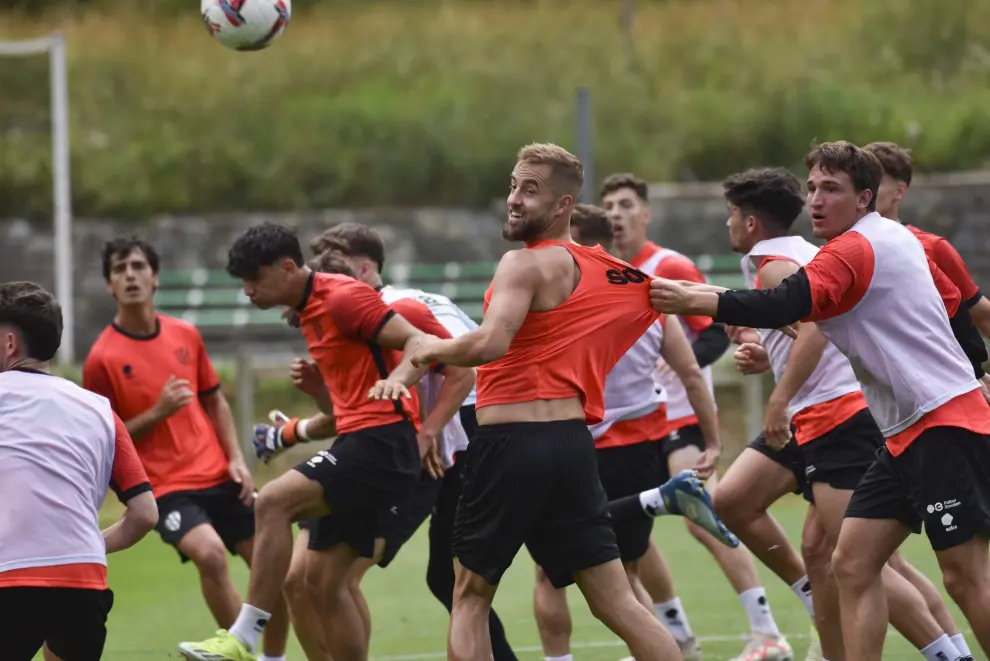 Primer entrenamiento de la SD Huesca.