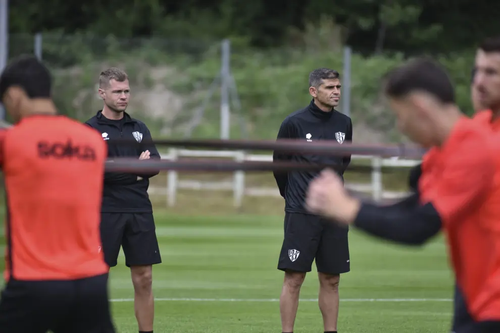 Primer entrenamiento de la SD Huesca.