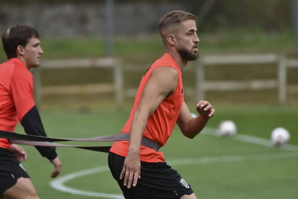 Primer entrenamiento de la SD Huesca.