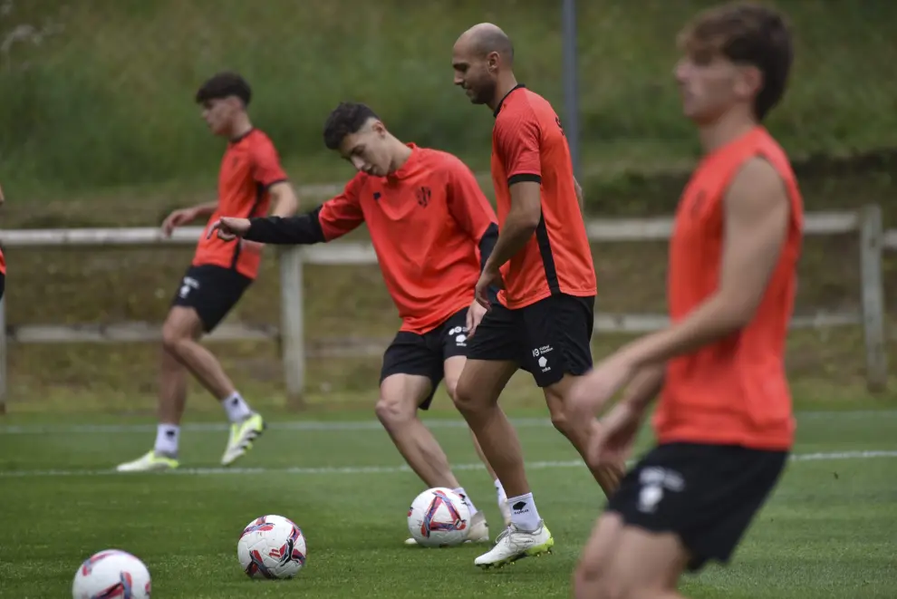 Primer entrenamiento de la SD Huesca.