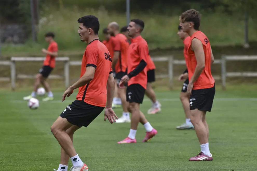 Primer entrenamiento de la SD Huesca.