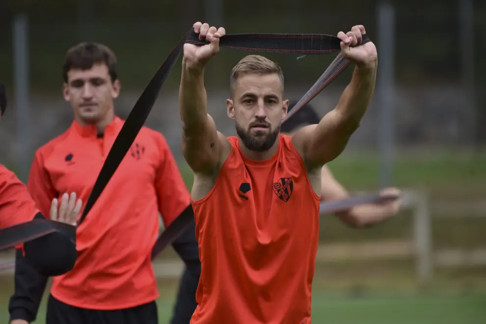 Primer entrenamiento de la SD Huesca.