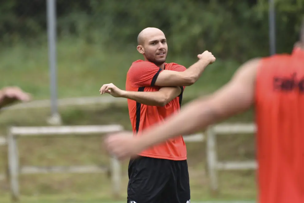 Primer entrenamiento de la SD Huesca.