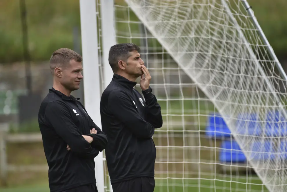 Primer entrenamiento de la SD Huesca.