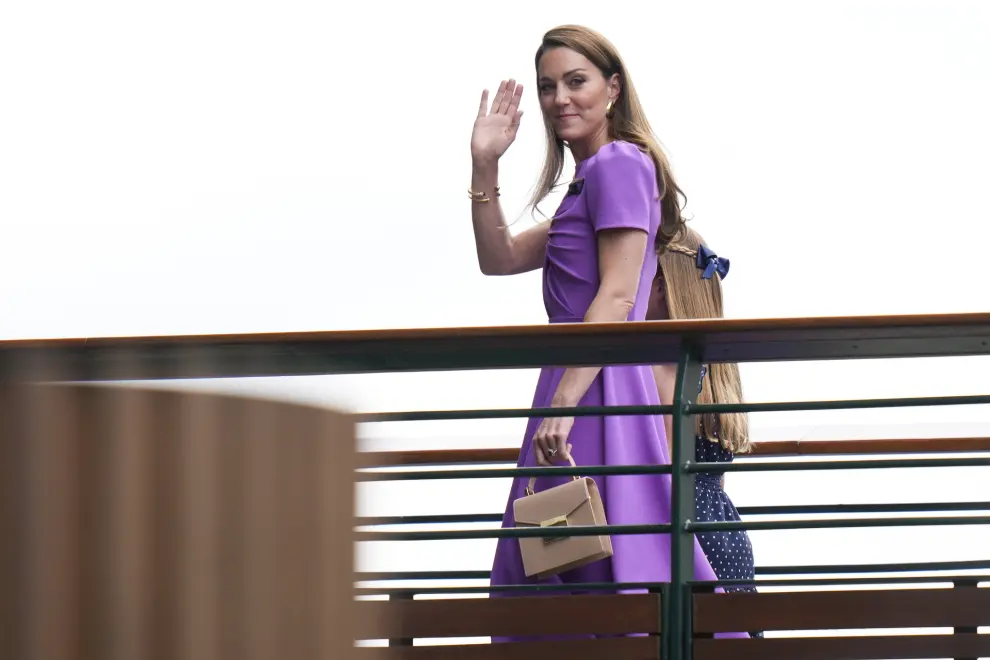 La princesa de Gales, Kate Middleton, en la final de Wimbledon 2024 para ver el partido entre Carlos Alcaraz y Novak Djokovic