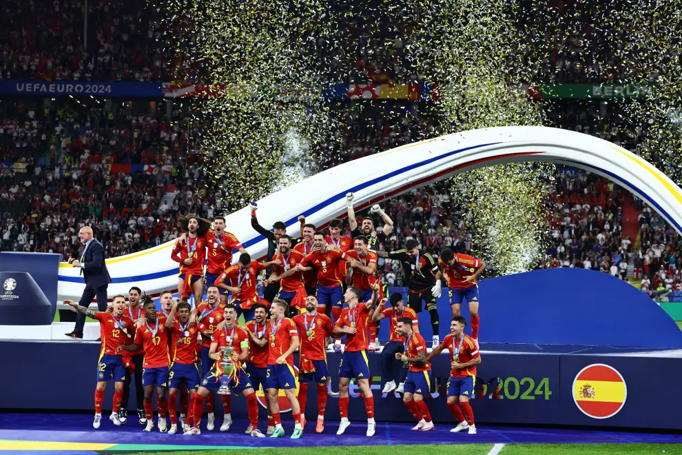 Partido España-Inglaterra, final de la Eurocopa 2024, en el Estadio Olímpico de Berlín