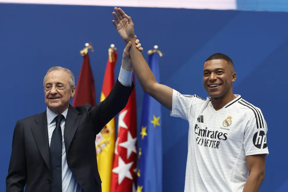 Presentación de Kylian Mbappé como nuevo jugador del Real Madrid.