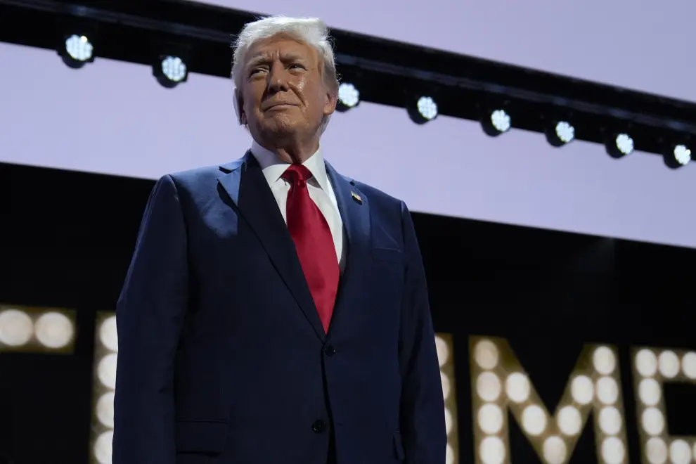 Donald Trump confirma su candidatura a presidente de Estados Unidos en la Convención Republicana en Milwaukee.