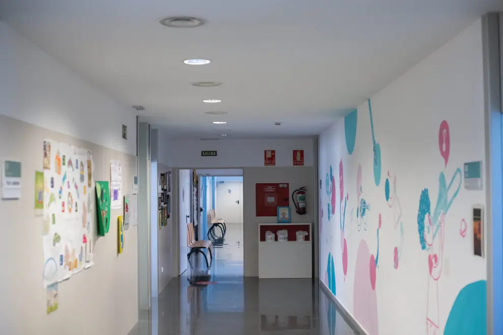 Instalaciones del Hospital de día de salud mental infanto-juvenil de Parque Goya, en Zaragoza.