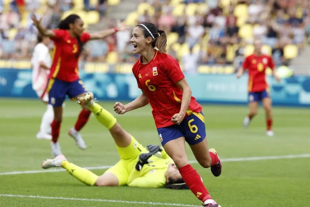 Partido de fase de grupos de la selección femenina de fútbol en los Juegos Olímpicos de París: España-Japón.