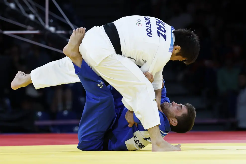 El judoca español Fran Garrigós en los Juegos Olímpicos de París