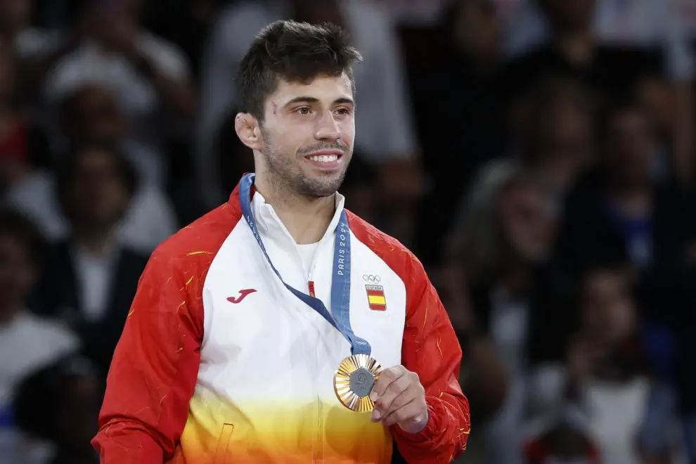 El judoca español Fran Garrigós en los Juegos Olímpicos de París