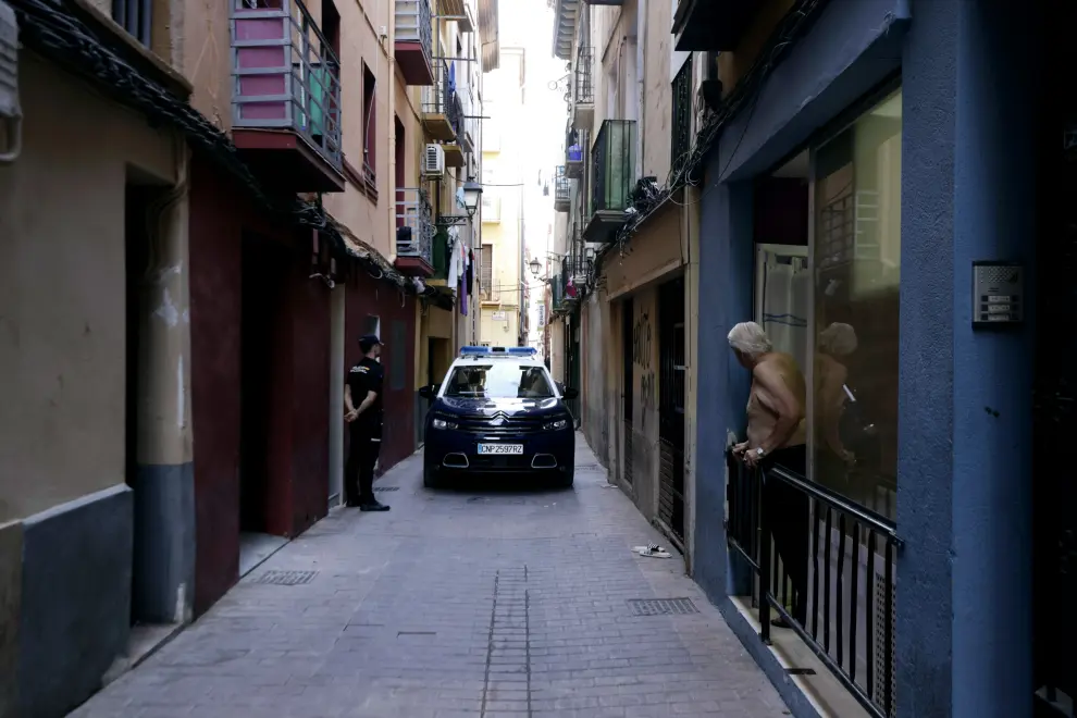 Lugar donde se ha producido la pelea con cuchillos en la calle Cerezo de Zaragoza