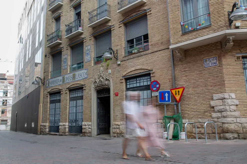 Fachada de Imprenta Blasco, en Zaragoza.