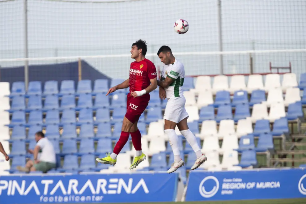 Partido Elche-Real Zaragoza, en San Pedro Pinatar (Murcia).