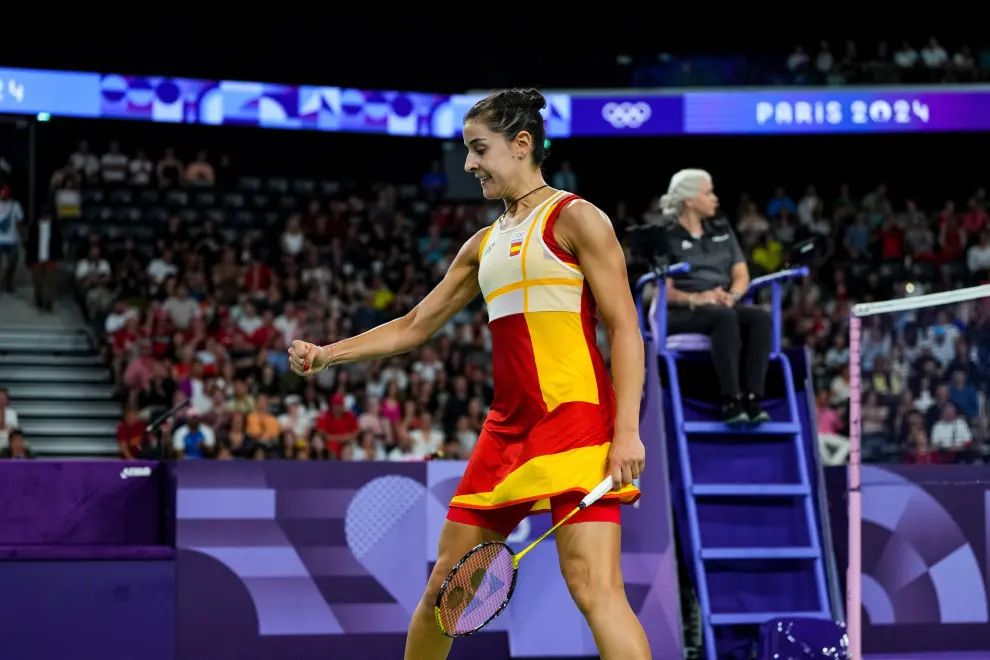 La española dominaba a Bing Jiao He en el momento de la lesión.