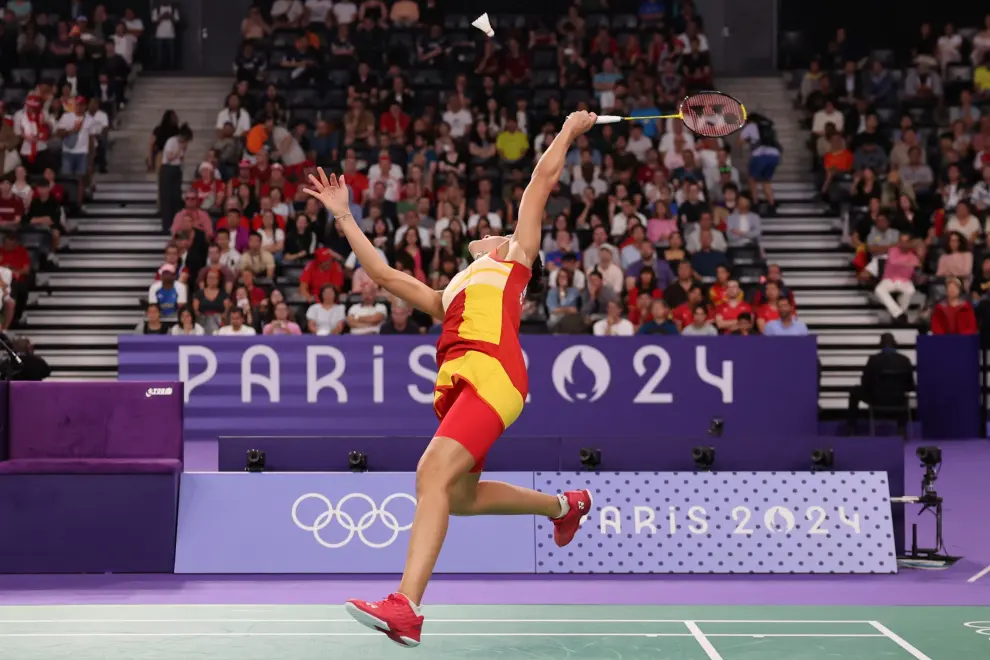 La española dominaba a Bing Jiao He en el momento de la lesión.