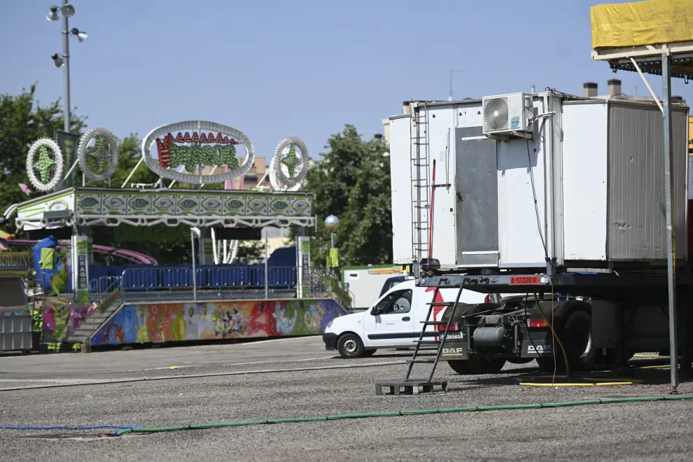 El recinto ferial de Huesca contará con una treintena de atracciones y otra treintena de puestos de comida, casetas de juegos y tómbolas.