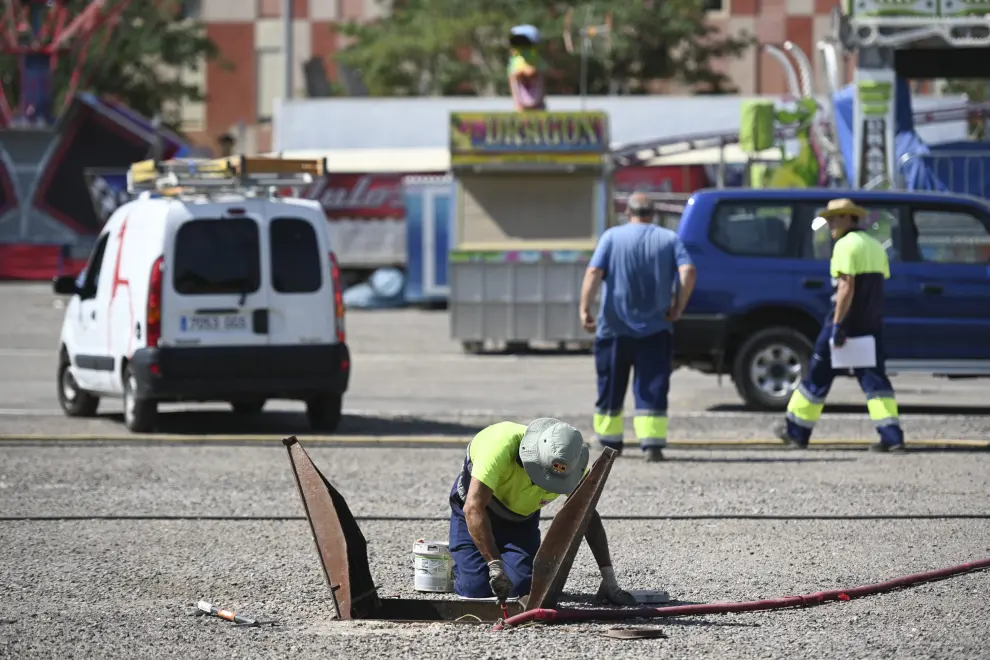 El recinto ferial de Huesca contará con una treintena de atracciones y otra treintena de puestos de comida, casetas de juegos y tómbolas.