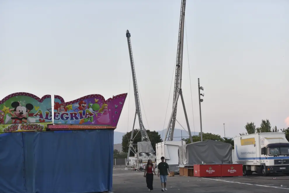 El recinto ferial de Huesca contará con una treintena de atracciones y otra treintena de puestos de comida, casetas de juegos y tómbolas.