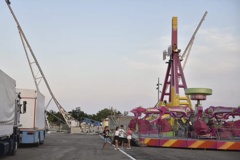 El recinto ferial de Huesca contará con una treintena de atracciones y otra treintena de puestos de comida, casetas de juegos y tómbolas.