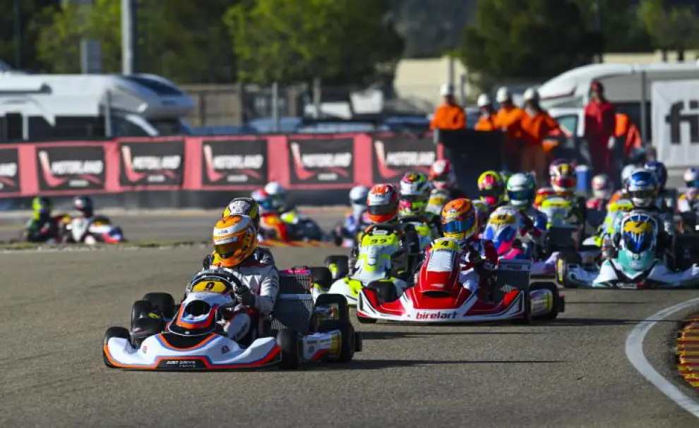 Foto de la primera prueba del Campeonato de España de karting 2025 en Motorland Aragón