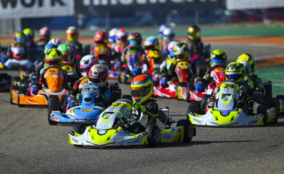 Foto de la primera prueba del Campeonato de España de karting 2025 en Motorland Aragón