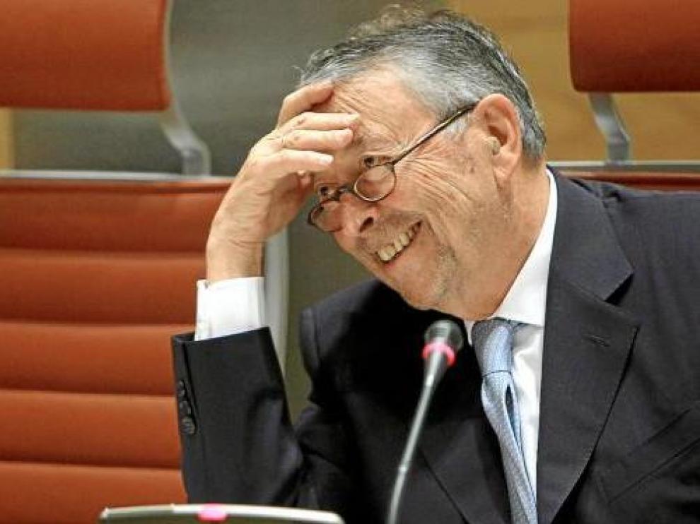 El presidente de RTVE, Alberto Oliart, en una comparecencia en el Congreso.