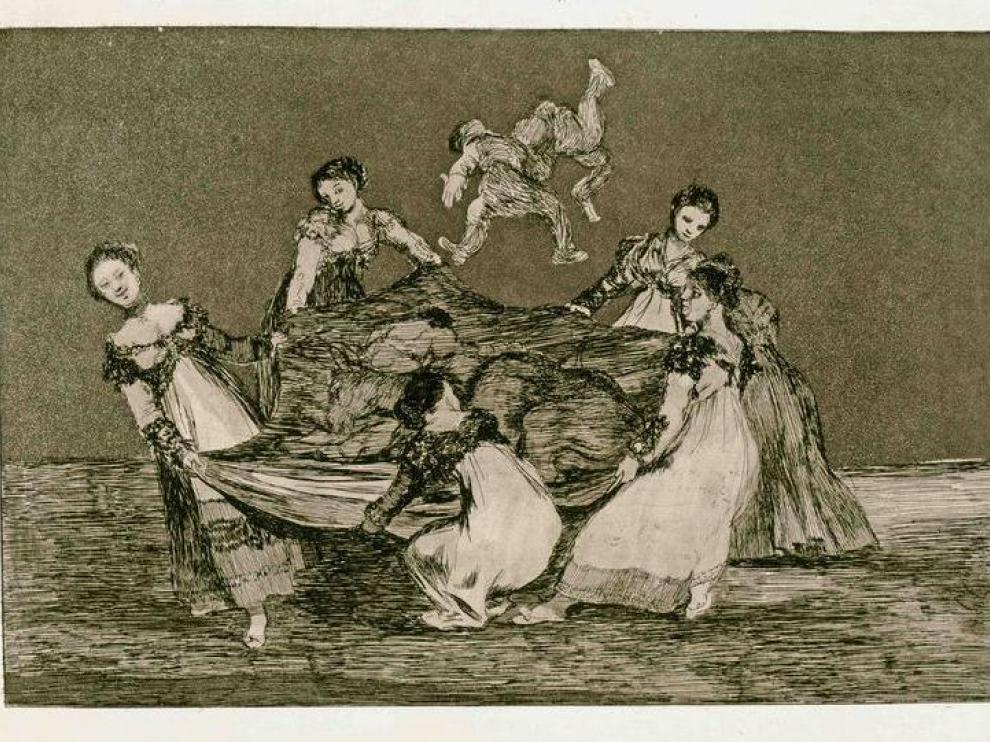 Disparate femenino, uno de los grabados de Goya