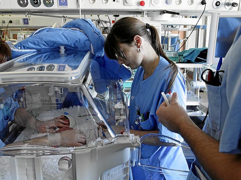 UCI de neonatos del hospital Infantil de Zaragoza.
