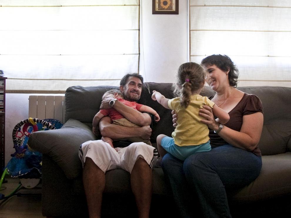 Imagen de archivo de una familia de acogida