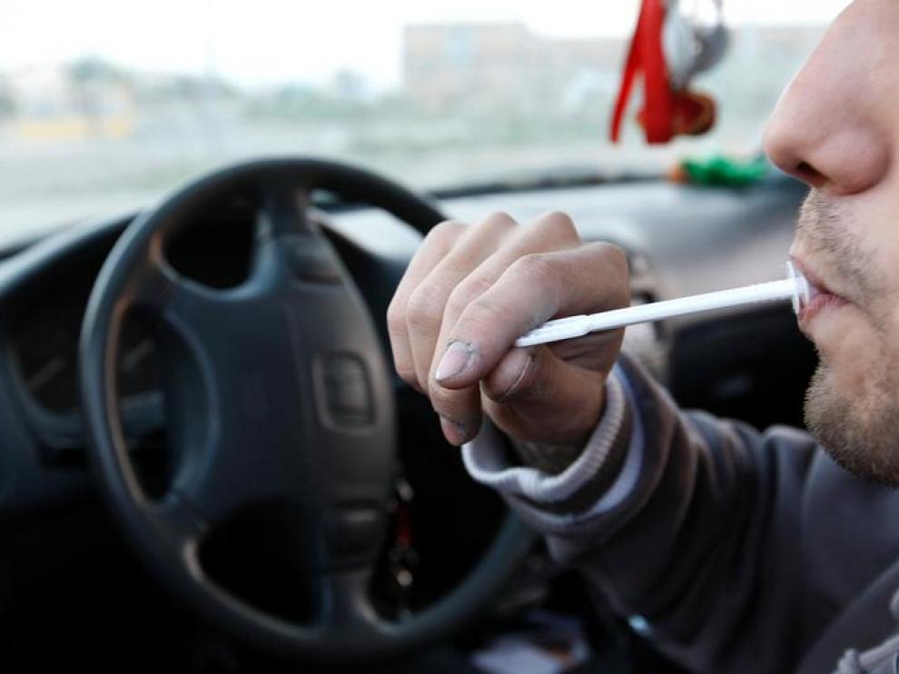 Un control de drogas en carretera