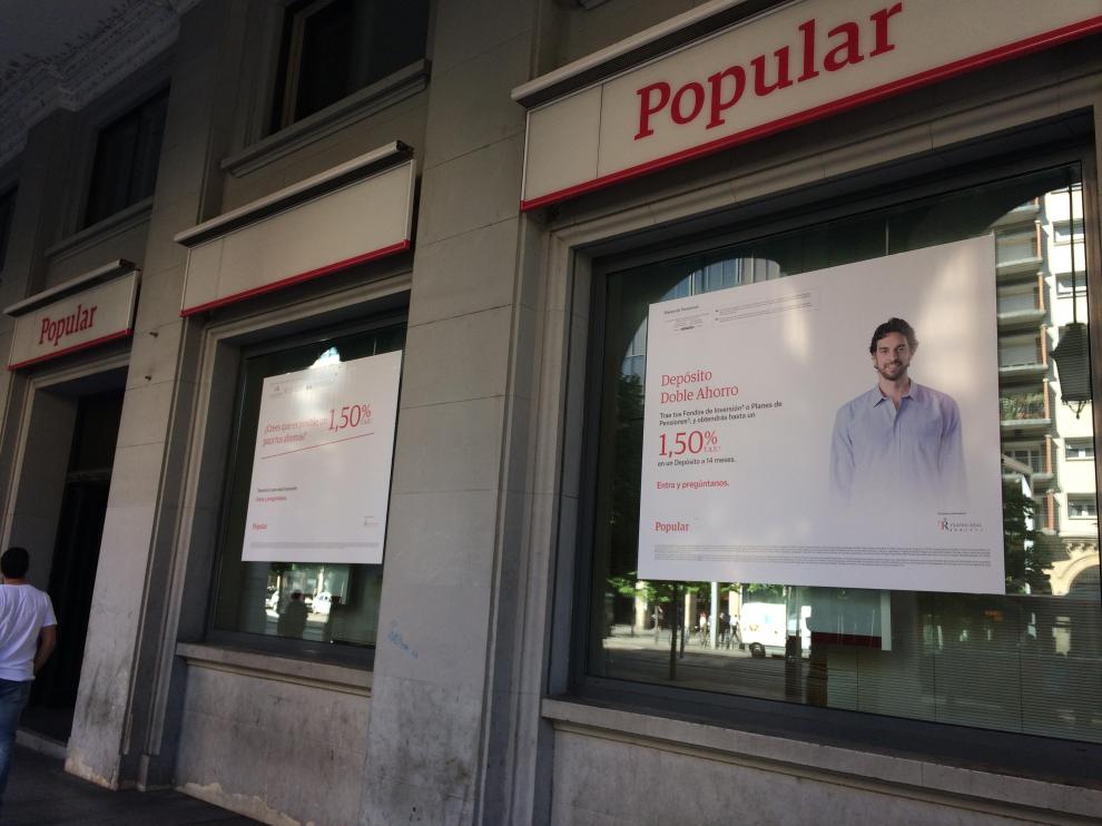 Sucursal del Banco Popular en Zaragoza.