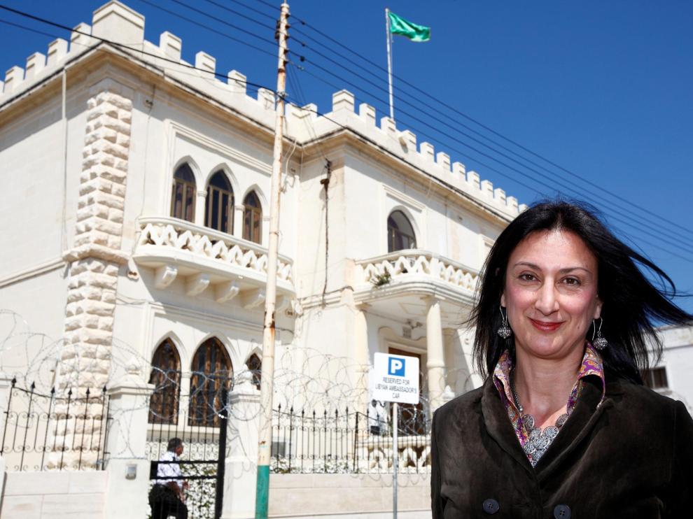 Imagen de archivo de la periodista fallecida ayer en Malta.
