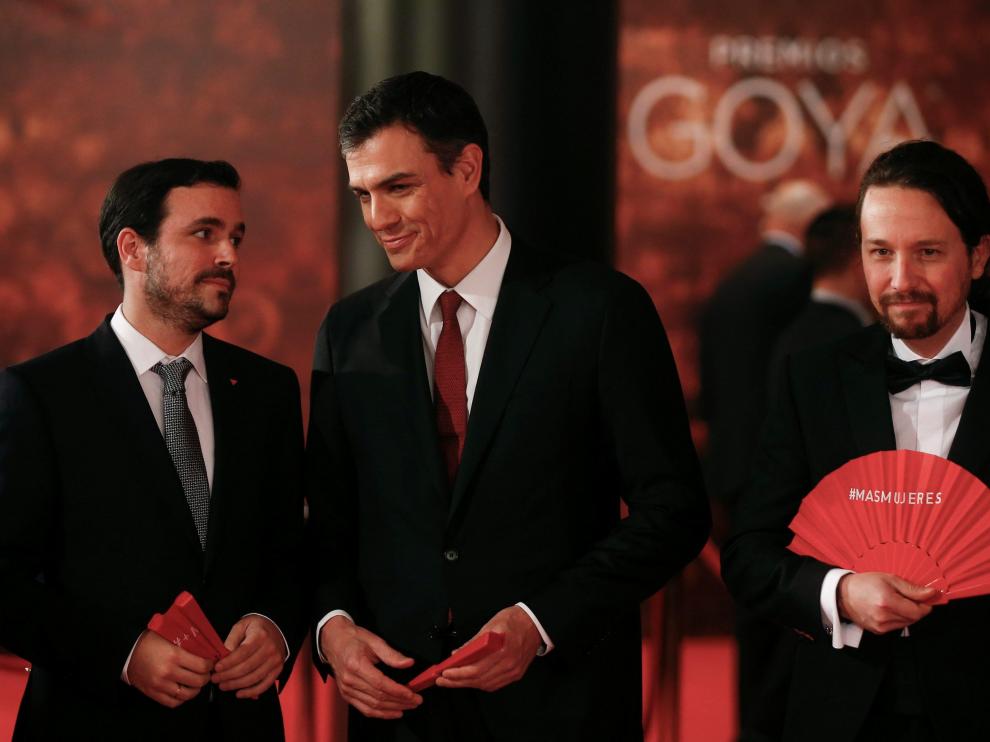 Garzón, Sánchez e Iglesias