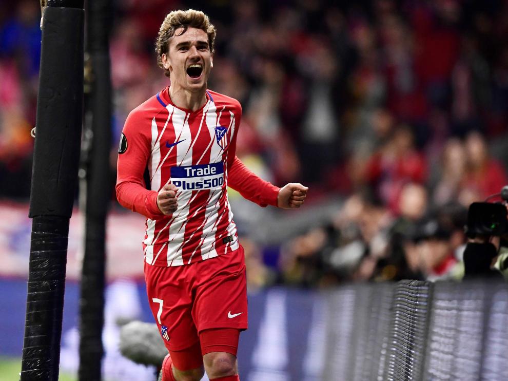 Antoine Griezmann celebrando el segundo tanto del partido.
