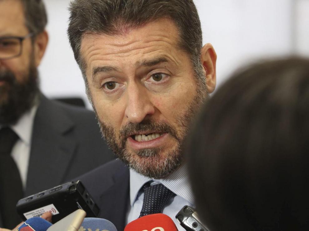 Manuel Bellido, en una imagen de archivo durante una visita a la Audiencia de Huesca,