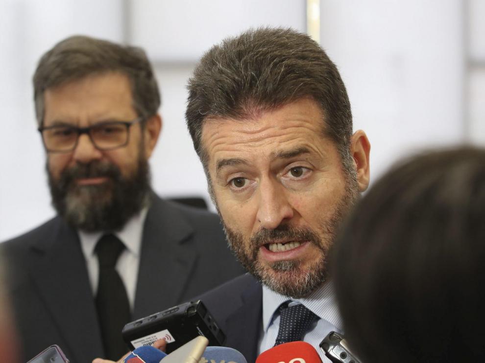 Manuel Bellido, en una imagen de archivo durante una visita a la Audiencia de Huesca,