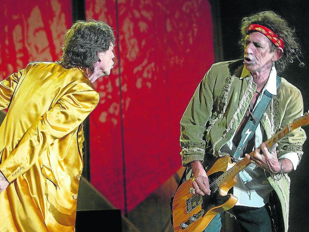 Keith y Mick. Así captó José Miguel Marco el diálogo musical entre el cantante y el guitarrista.