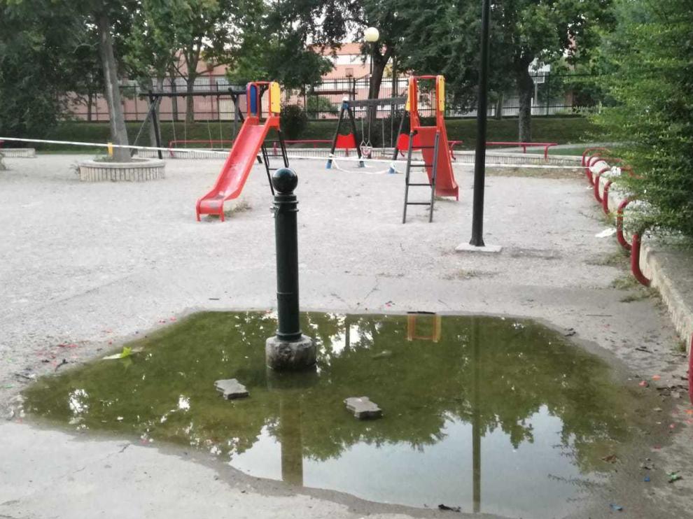 Fuentes en el parque Torre Ramona