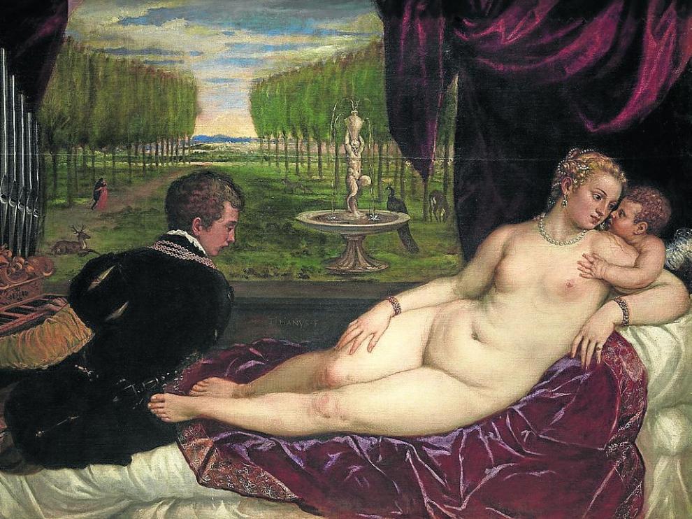 'Venus recreándose en el amor y la música', la obra de Tiziano que se mostrará en Teruel.